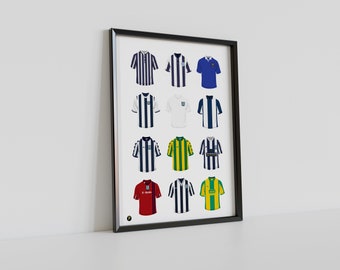 Classic West Bromwich Albion Shirts - Original Art Print