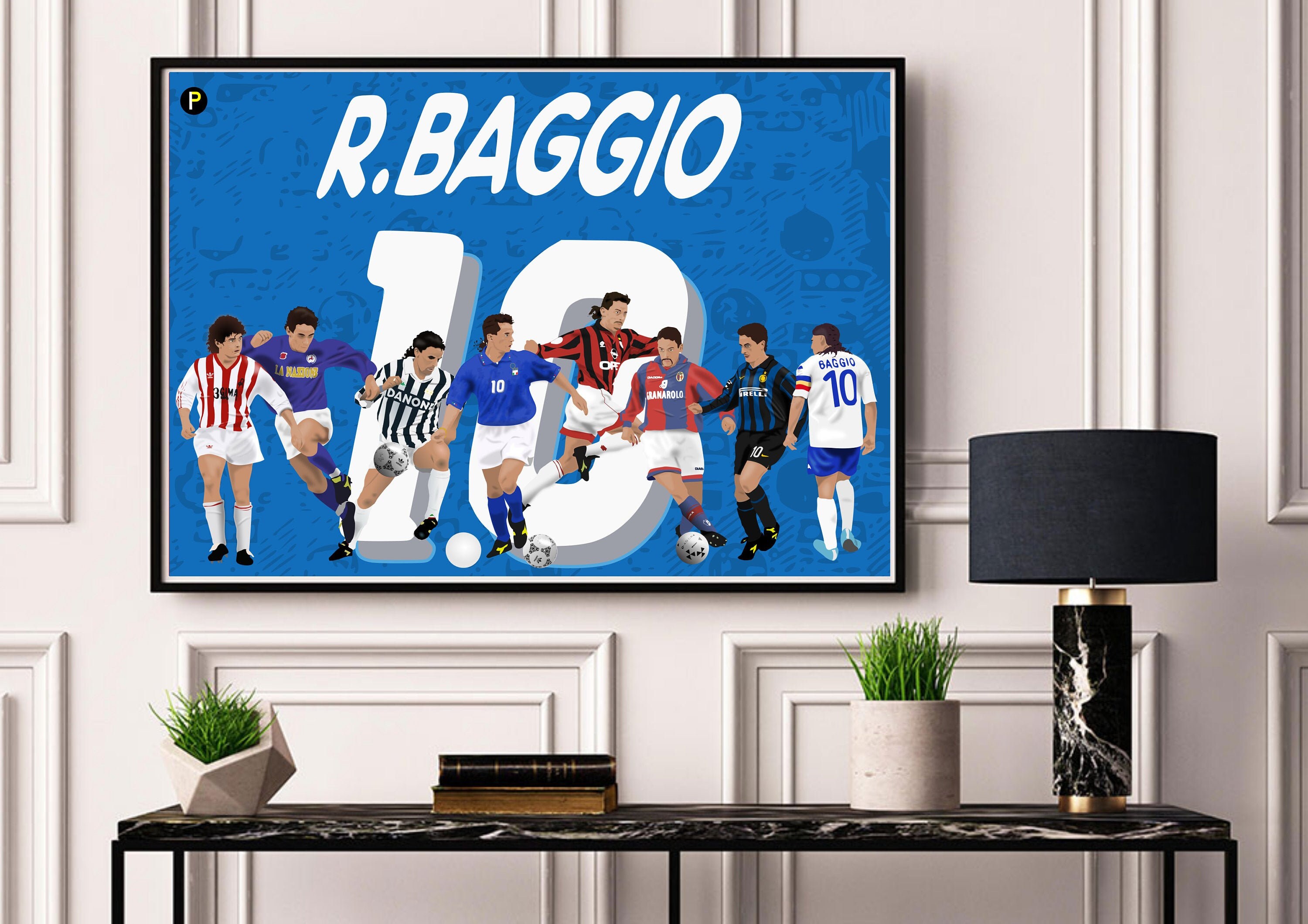 Il Divin Codino L'art Du But Par Roberto Baggio Roberto Baggio Il Divin Codino Original Art Print | Etsy