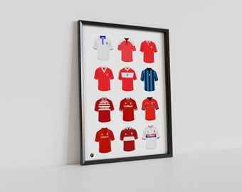 Classic Middlesbrough FC Shirts - Original Art Print