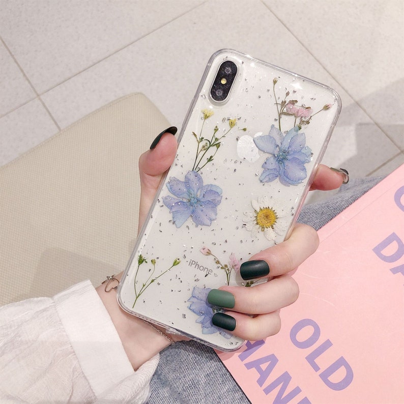 Pressed Dried Flower Handmade Iphone Case 8 8p Xr X XS Xsmax Etsy