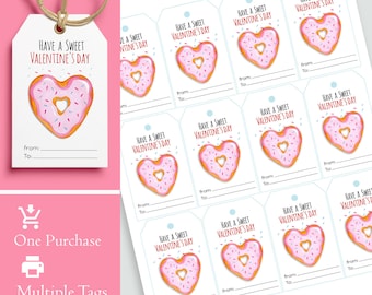 Valentine's Tag Donuts.