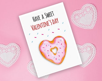 Editable Valentine's Day Card: Cute Donut Design (Digital Download)