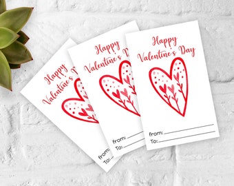 Etiqueta imprimible de San Valentín. Etiqueta de regalo editable