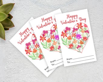 Valentine's Printable Tag Floral.