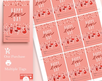 Valentine's Tag. Happy Love Day