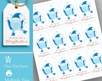 Little Blue Santa Tag.
