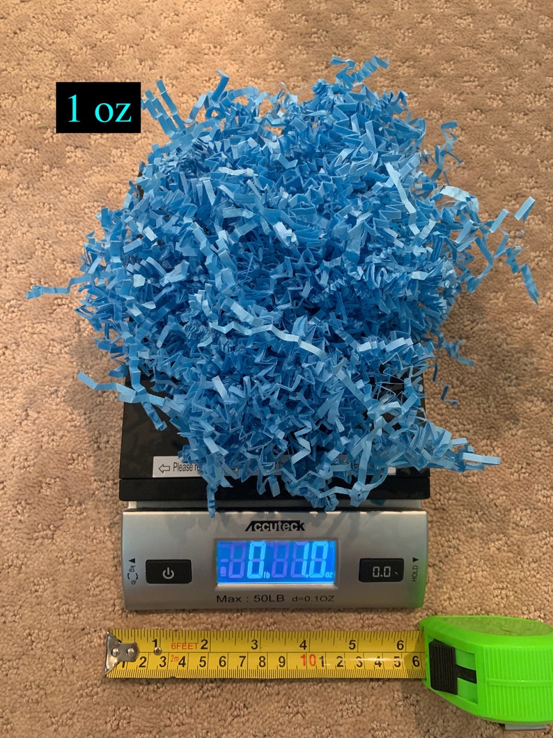 1LB Light Blue Crinkle Paper Filler Gift Basket Shred for Etsy