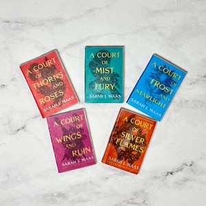 Handmade Mini Books - A Court of Thorns and Roses Set - Sarah J Maar - Tiny Books for Home Decor, Gifts, Collectibles