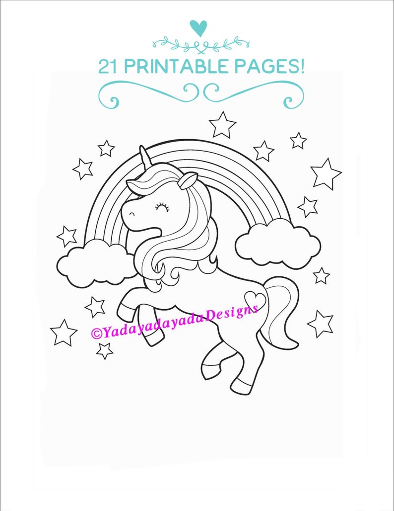 20 Unicorn coloring pages   printable