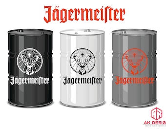 Jägermeister-Likör/ Jägermeister/Aufkleber für Fass/Aufkleber/Bar/personalisierte Bar