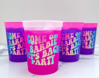 Custom Bachelorette Party Cups | Color Changing Reusable Cups | Pool and Birthday Favors