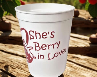 Bridal Shower Cups – Berry in Love Reusable Cups for Bachelorette and Wedding Showers!