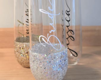 Personalized Stemless Champagne Glass: Engagement, Weddings, Birthdays, Graduations & Special Celebrations!