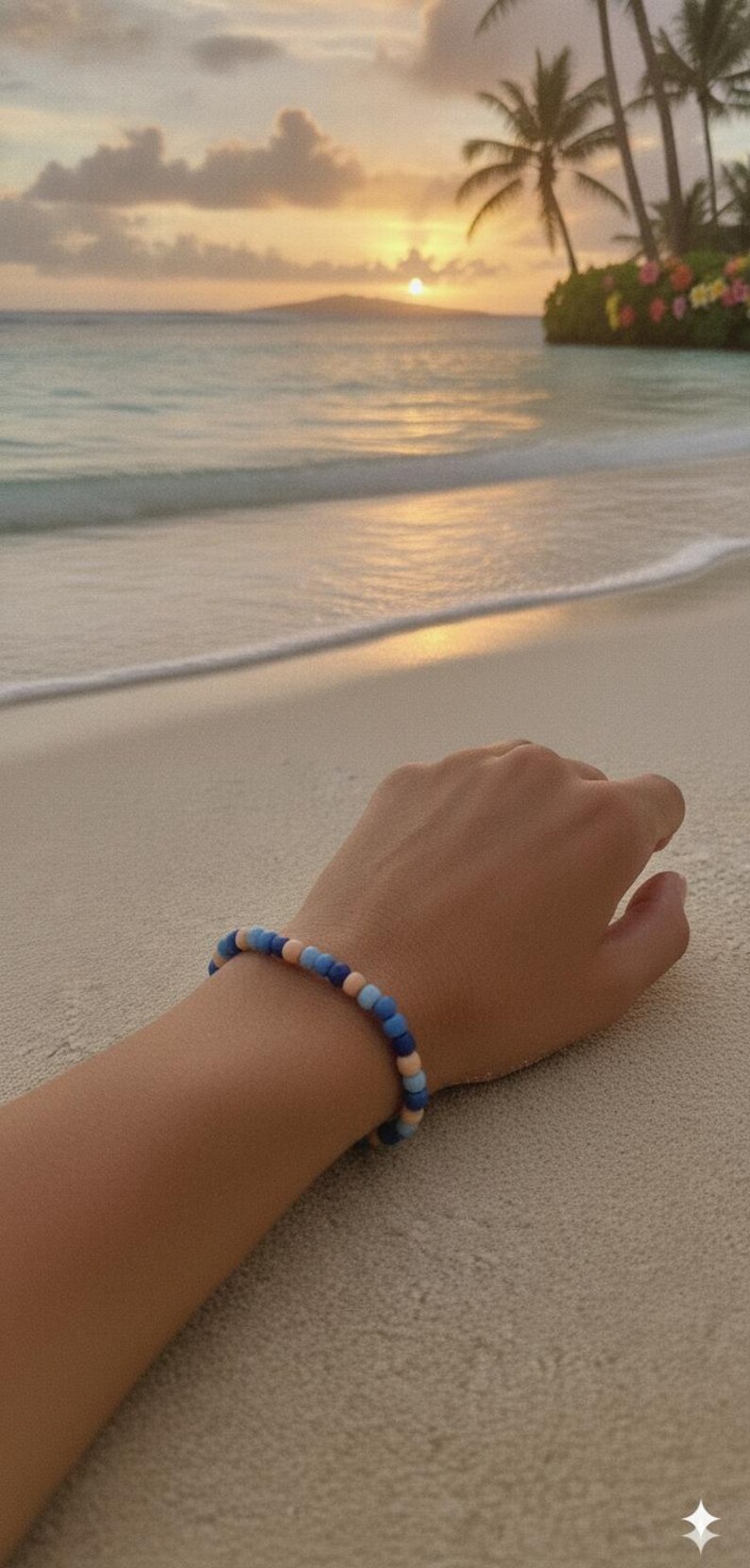 Conjunto de 3 pulseras de cuentas hechas a mano de Stitch que incluye pulseras de Lilo en rosa, blanco y negro, y pulseras de Stitch y Ohana en varios tonos de azul. imagen 3