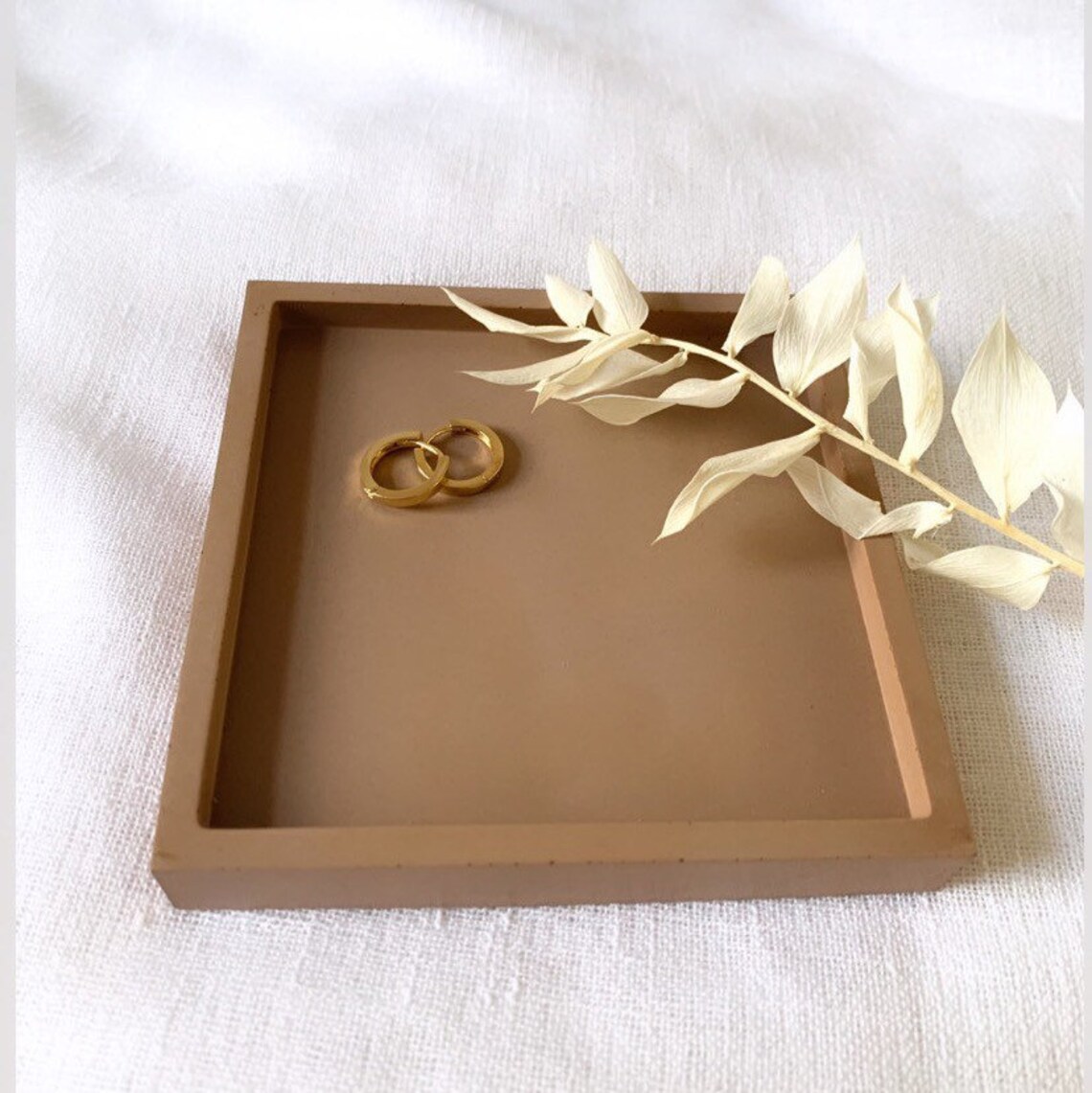 Square Tray Trinket Dish Candle Plate Etsy