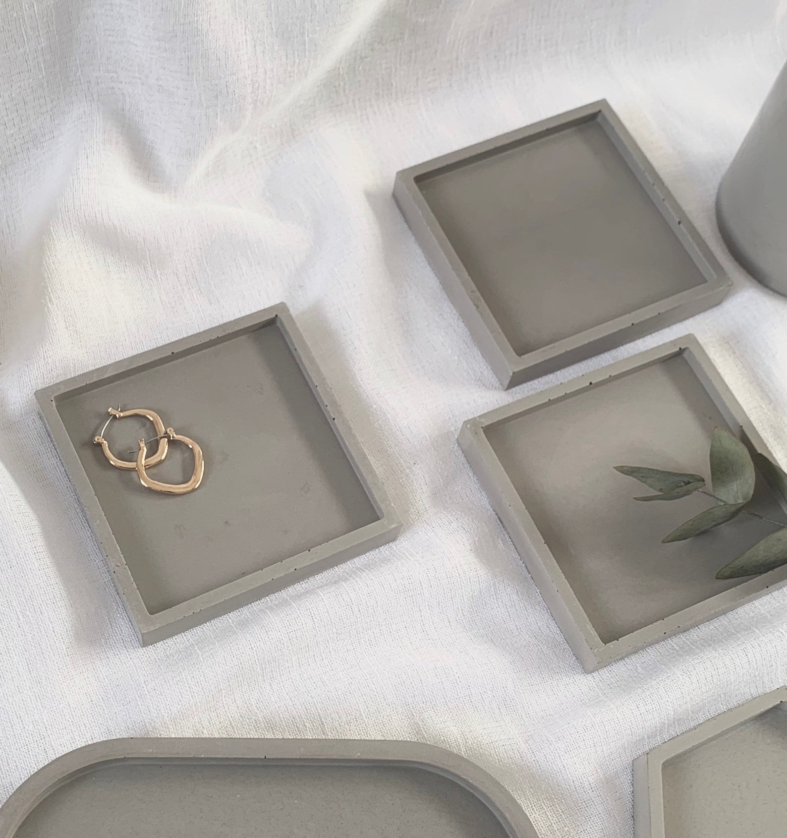 Square Tray Trinket Dish Candle Plate Etsy