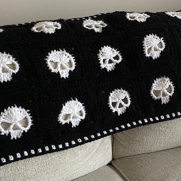 Skull Blanket Etsy