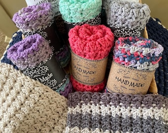 Wash Cloths - Kitchen dish cloth - Reusable dish rag - cotton wash cloth - shower rag