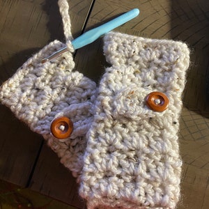 Crochet Wrist Warmers - Fingerless Gloves - Fingerless Mittens