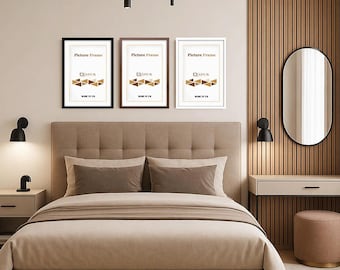 Thin Modern Picture Frame – Black, Oak, and White Handmade Photo Poster Frames Various Sizes Portrait & Landscape Wall Art Christmas Gifts