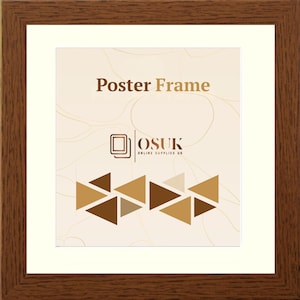 Handmade Walnut Square Photo Frame with Mounts – Poster Picture Frame Tabletop or Wall Display Home Decor Wall Art Wedding Frame Baby Gifts image 13