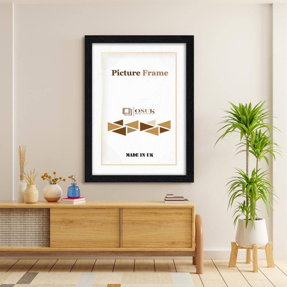Black Photo Frame Poster Picture Frames Oak Gold White Wall Art