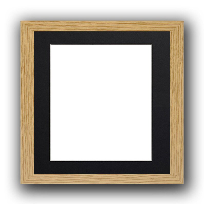 Oak Photo Frame With Mounts Wooden Effect Square Picture Etsy