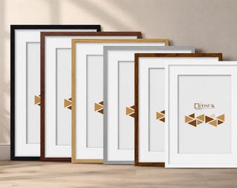 Handmade Thin Poster & Photo Frames – A2 A3 A4 A5 A6 White Mount Picture Frame Display Wall art Multiple Colours Document Frames