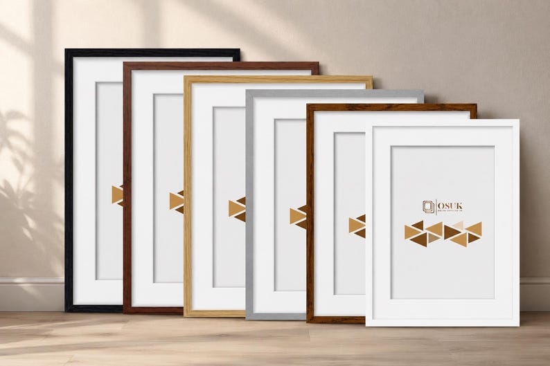 Handmade Thin Poster & Photo Frames – A2 A3 A4 A5 A6 White Mount Picture Frame Display Wall art Multiple Colours Document Frames image 1