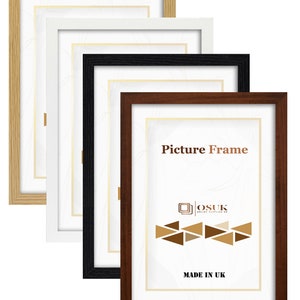 A1 / A2 / A3 / A4 / A5/10x8 Black Photo Frames Handmade White Picture Frame Art Frame Oak Poster Frames Quick Dispatch & Fast Deliver