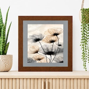 Handmade Walnut Square Photo Frame with Mounts – Poster Picture Frame Tabletop or Wall Display Home Decor Wall Art Wedding Frame Baby Gifts image 12