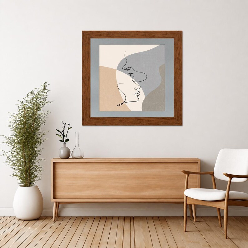 Handmade Walnut Square Photo Frame with Mounts – Poster Picture Frame Tabletop or Wall Display Home Decor Wall Art Wedding Frame Baby Gifts image 11