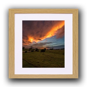 Oak Photo Frame With Mounts Wooden Effect Square Picture Frames With Various Colour Mounts