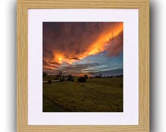 Oak Photo Frame With Mounts Wooden Effect Square Picture Frames With Various Colour Mounts