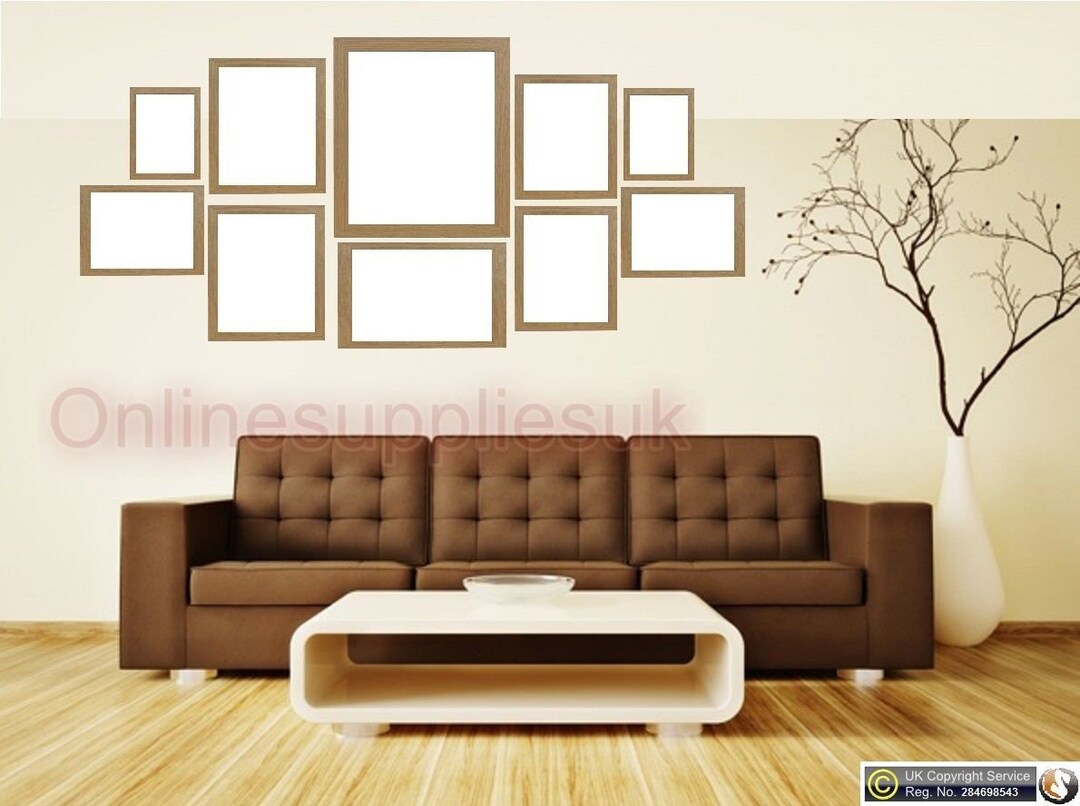 Oak 10 Piece Multi Picture Frame Photo Frame Collage Wall Hanging Table