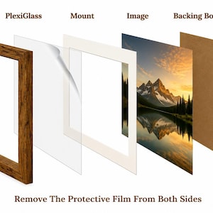 Handmade Walnut Square Photo Frame with Mounts – Poster Picture Frame Tabletop or Wall Display Home Decor Wall Art Wedding Frame Baby Gifts image 3