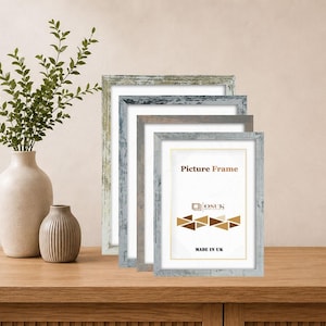Modern Picture Frame - Photo Frames - Rustic Range Wall Art Poster Frames - A1 A2 A3 A4 A5 Wall Art Frame - Plexiglass Front & Wall Hanging