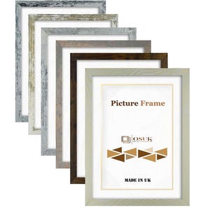 Modern Picture Frame - Photo Frames - Rustic Range Wall Art Poster Frames - A1 A2 A3 A4 A5 Wall Art Frame - Plexiglass Front & Wall Hanging