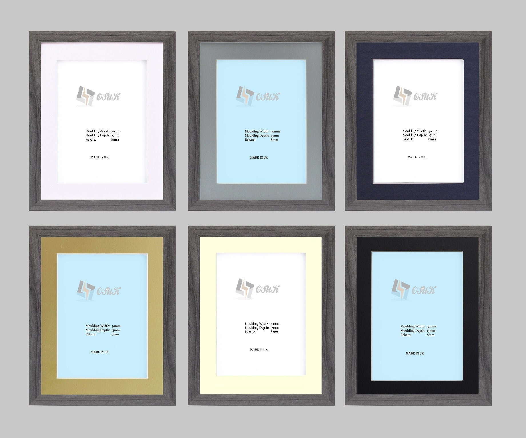 Grey Photo Frame Picture Frame Wooden Effect A1 A2 A3 A4 A5 Etsy