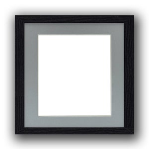 Black Photo Frame With Mounts Wooden Effect Square Picture Frames With ...