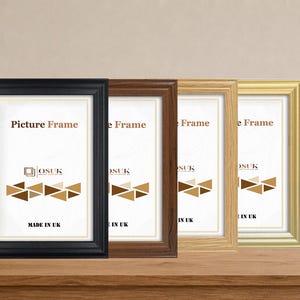Handmade Photo Frame Antique Style A1 A2 A3 A4 A5 Picture Poster Frames Black White Oak Dark Oak Wall Art With Clear Styeren And Hooks