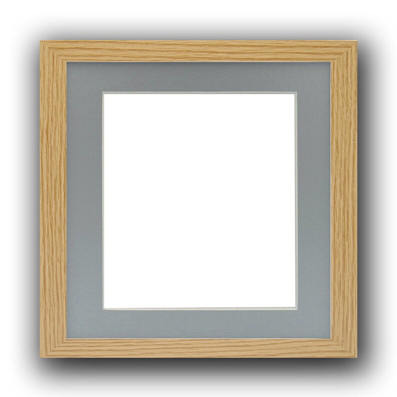 Oak Photo Frame With Mounts Wooden Effect Square Picture Etsy