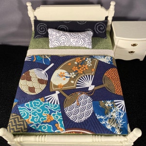 Miniature 1:12 Bed and Nightstand Set