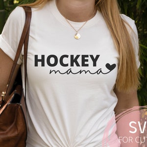 Hockey Mama SVG e PNG Hockey Lover Parent College Sports svg Sublimação Impressão sob demanda Arquivo de corte digital para designs Cricut e Silhouette