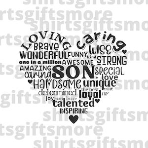 Madre figlio SVG e PNG Parole di affermazione Vita di mamma, Mamma ragazzo, Taglia file per Cricut e Silhouette, Detto positivo significativo, Regalo per il nuovo bambino