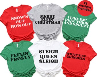Paquete PNG de Navidad divertido, camisa de Navidad familiar Camisas de grupo hilarantes, camisas navideñas a juego hermano, imágenes prediseñadas para Cricut