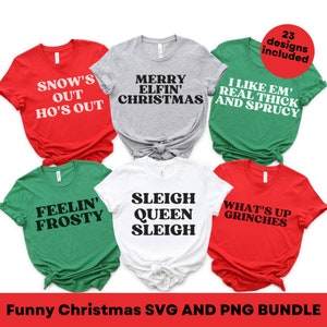Weihnachten PNG Bundle, Familie Weihnachten Shirt urkomisch Gruppe Shirts, passende Urlaub Shirts Geschwister, Clipart für Cricut