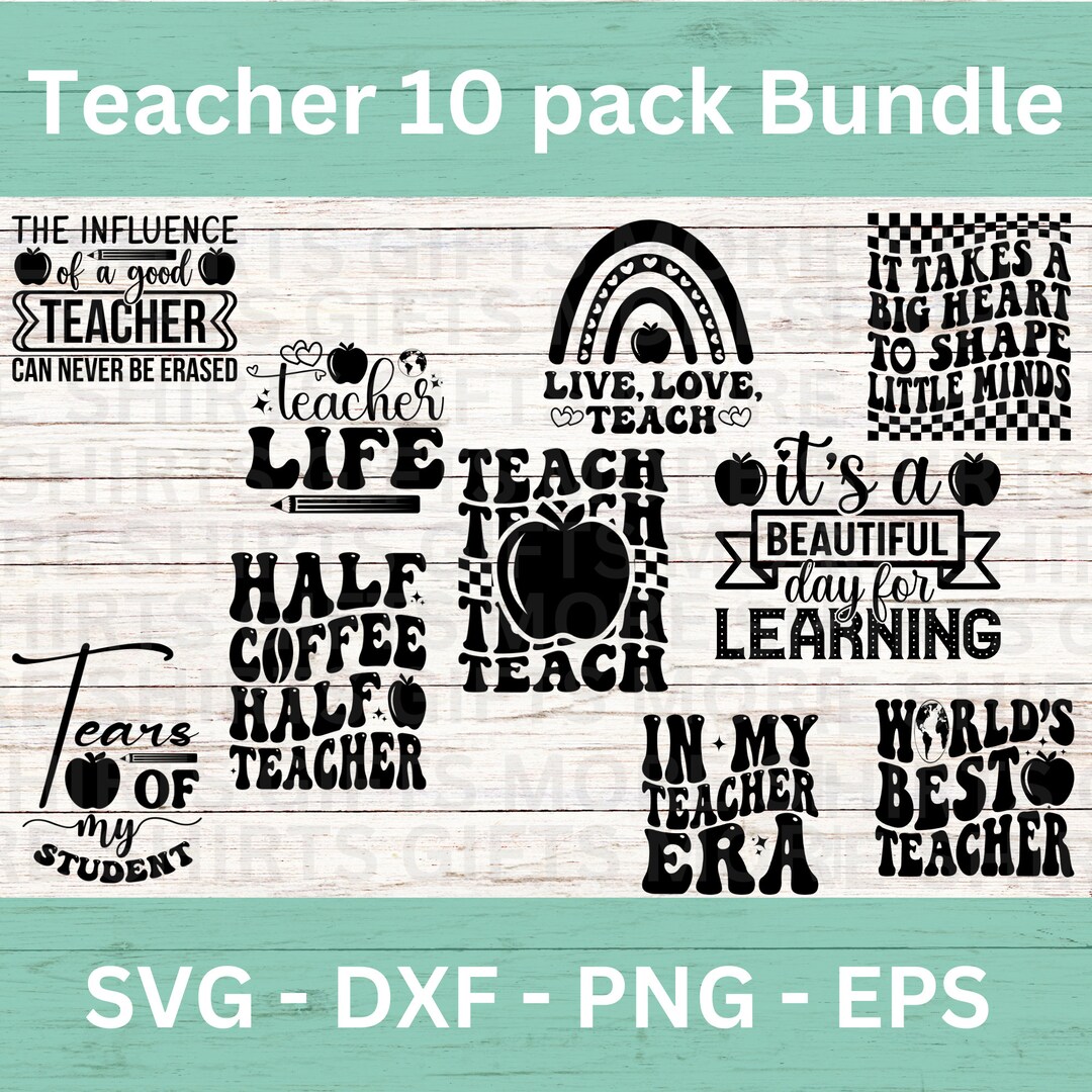 Teacher Svg & PNG Bundle, Teacher Quote Svg, Homeschool Mom Svg ...