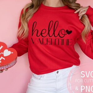 Día de San Valentín PNG & SVG Hola San Valentín Svg para Cricut Cut Files Silhouette Love svg Cupido png Profesor Valentine madre padre hermana archivo