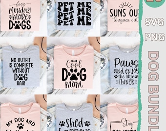 20 Boho Dog Quotes svg & png Bundle, Dog Bandana svg, Dog Lover File, Dog Mama, Boss Dog, Archivos divertidos de refranes de perros, Camisa de perro svgs para Cricut